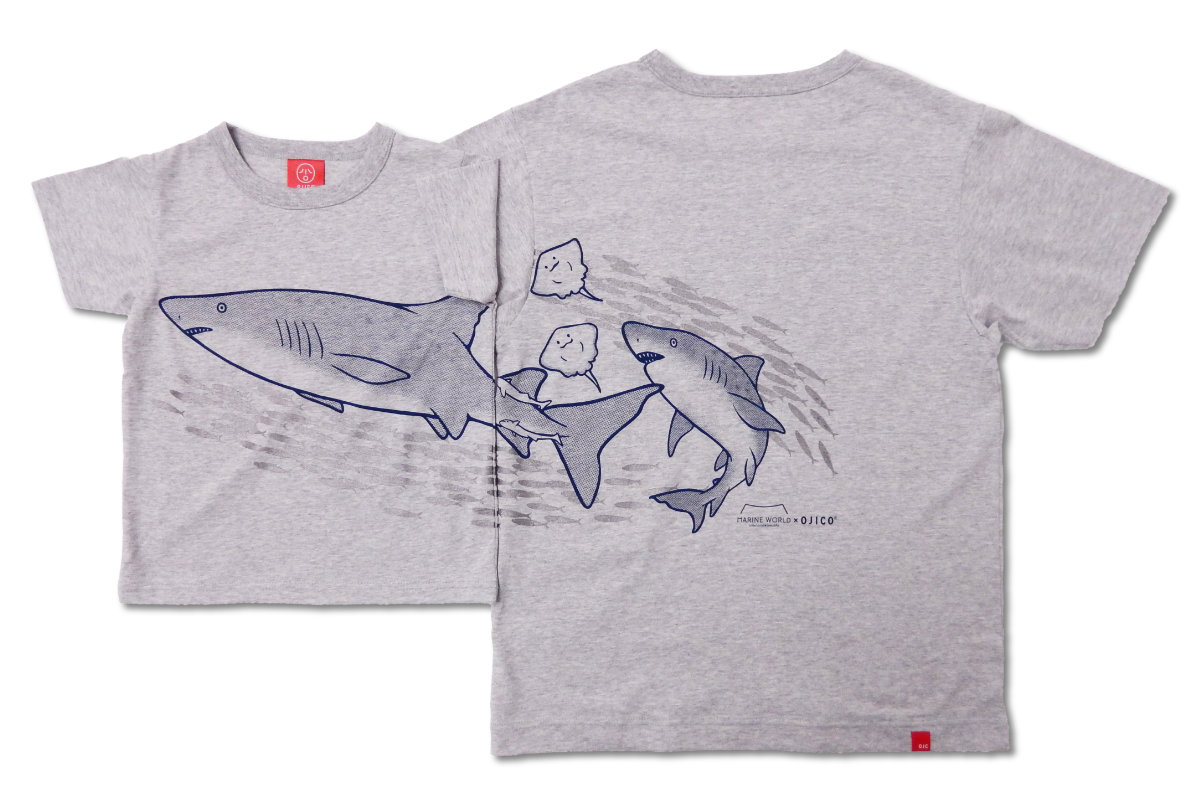 半袖Tシャツ マリンワールド海の中道×OJICO「シロワニ」