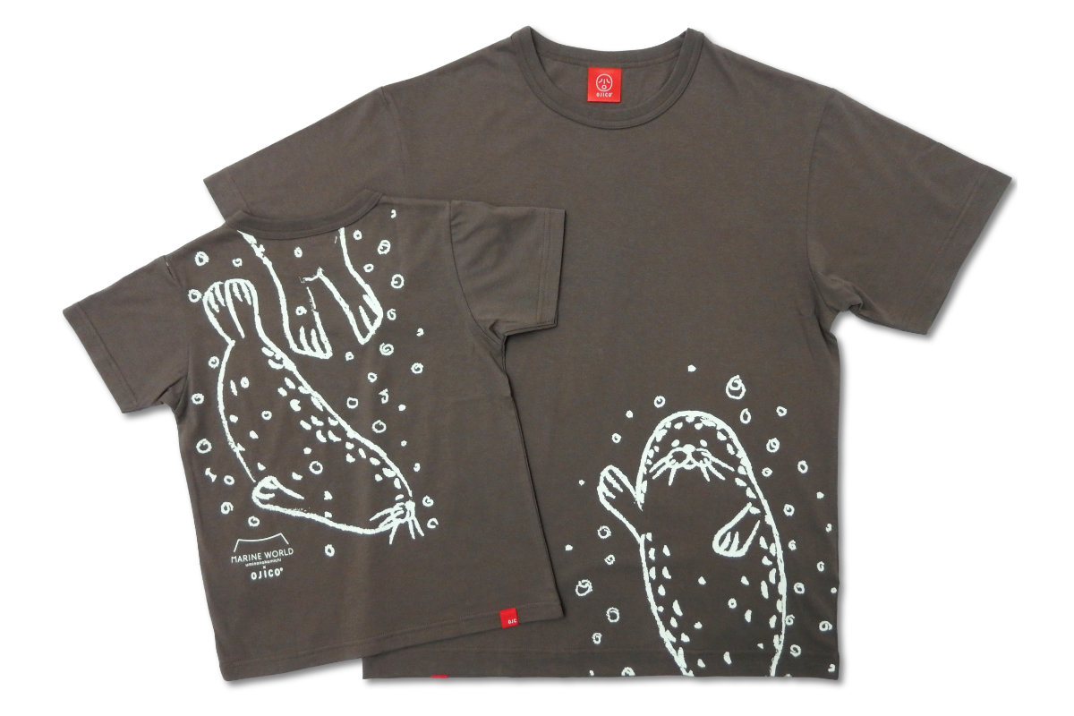 半袖Tシャツ マリンワールド海の中道×OJICO「アザラシ」