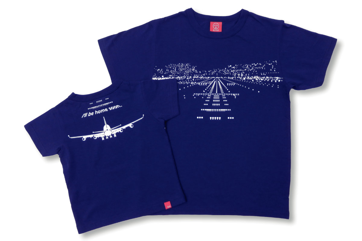 Tシャツ「LANDING」カラー/ネイビー