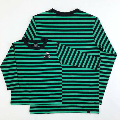 刺繍ボーダー長袖Tシャツ「REVERSI」（リバーシ）