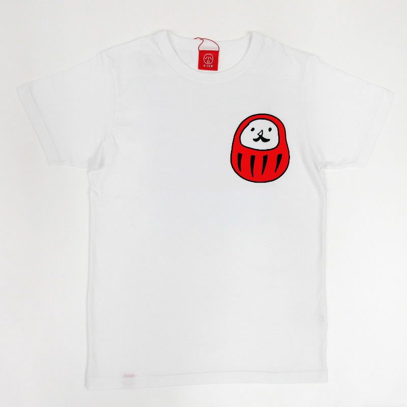 OJICO（オジコ）半袖Tシャツ「DARUMA」（ダルマ）レディースLサイズ