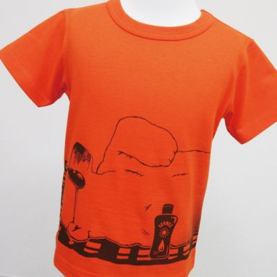 半袖tシャツ Summer Bear シロクマの日焼け Mens Lサイズ カラー オレンジ Tシャツのojico