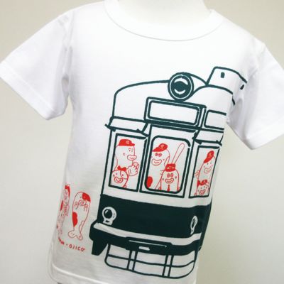 半袖tシャツ 広島東洋カープ 広島電鉄 Ojicoコラボレーションtシャツ 4aサイズ カラー ホワイト Tシャツのojico
