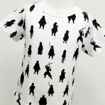 鬼滅の刃 Ojico Tシャツ シルエット総柄 8aサイズ カラー ホワイト Tシャツのojico