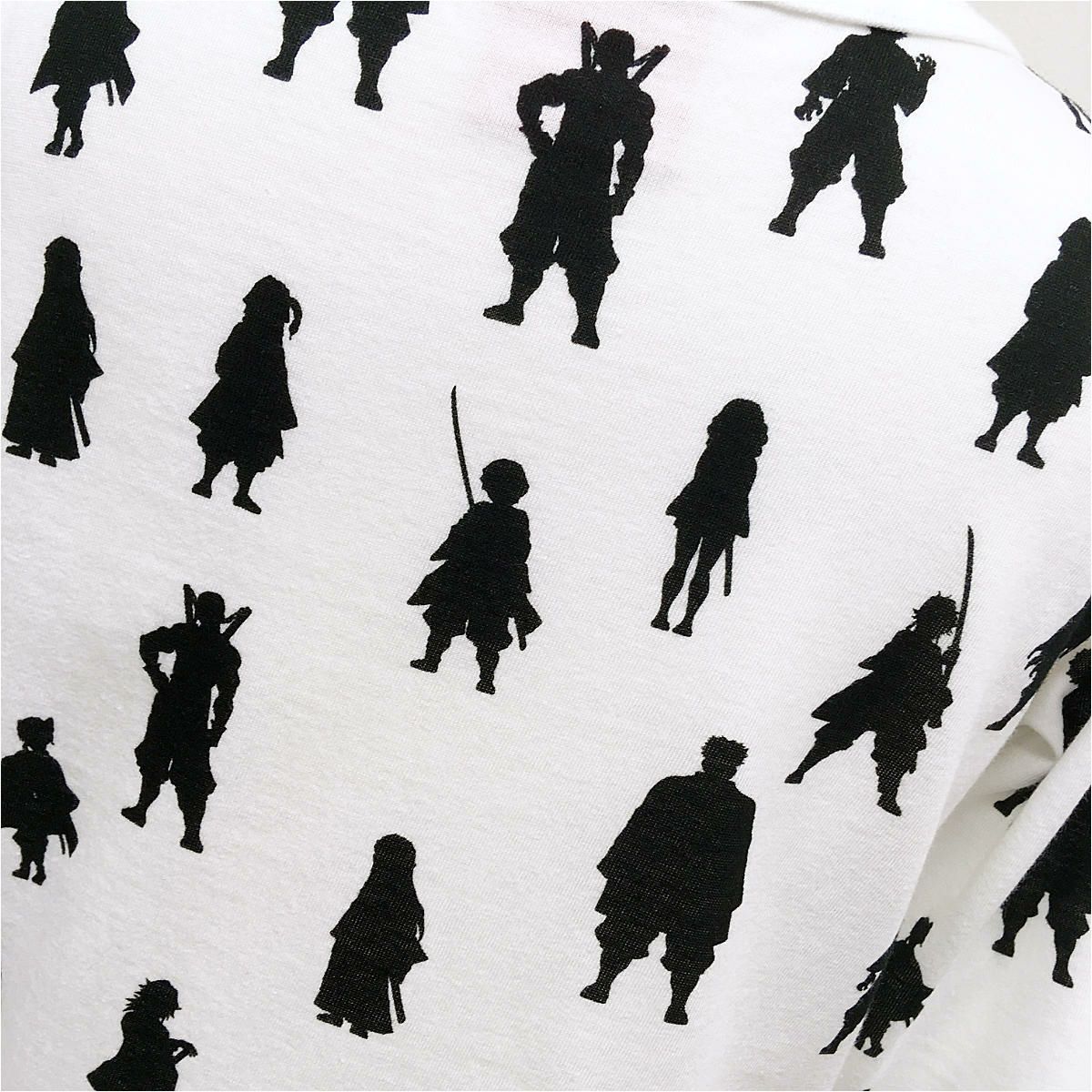鬼滅の刃 Ojico 長袖tシャツ シルエット総柄 4aサイズ カラー ホワイト Tシャツのojico