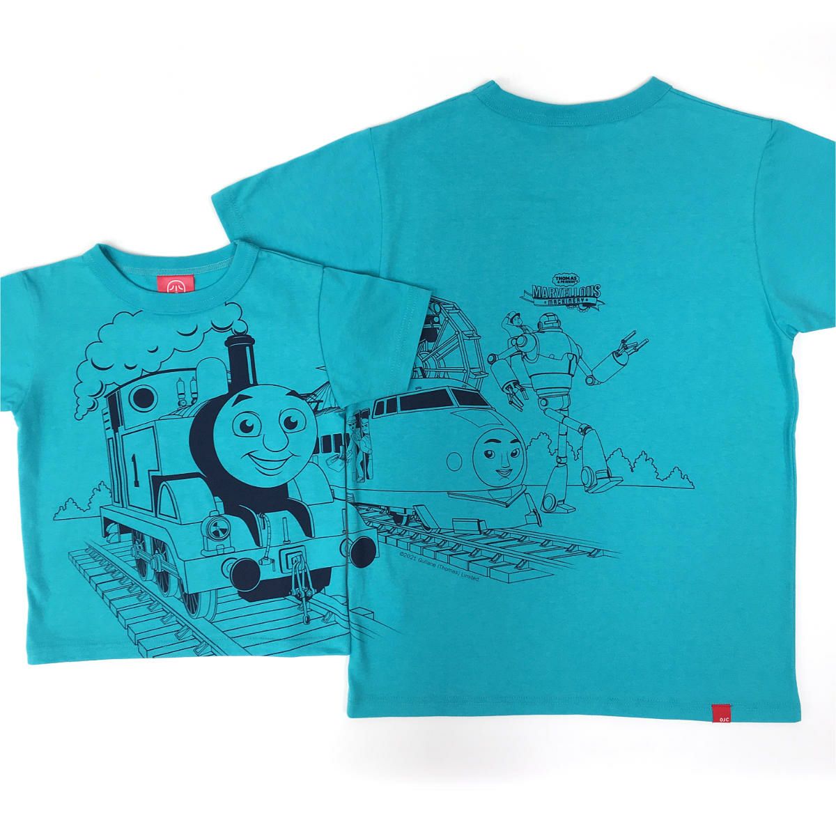 きかんしゃトーマス Ojicoコラボレーションtシャツ21 ケンジ 4aサイズ カラー ターコイズ Tシャツのojico