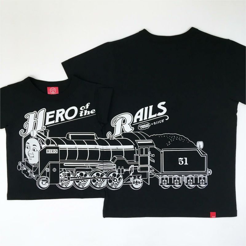 予約 半袖tシャツ きかんしゃトーマス Ojico 21 ヒロ 4aサイズ カラー ブラック Tシャツのojico