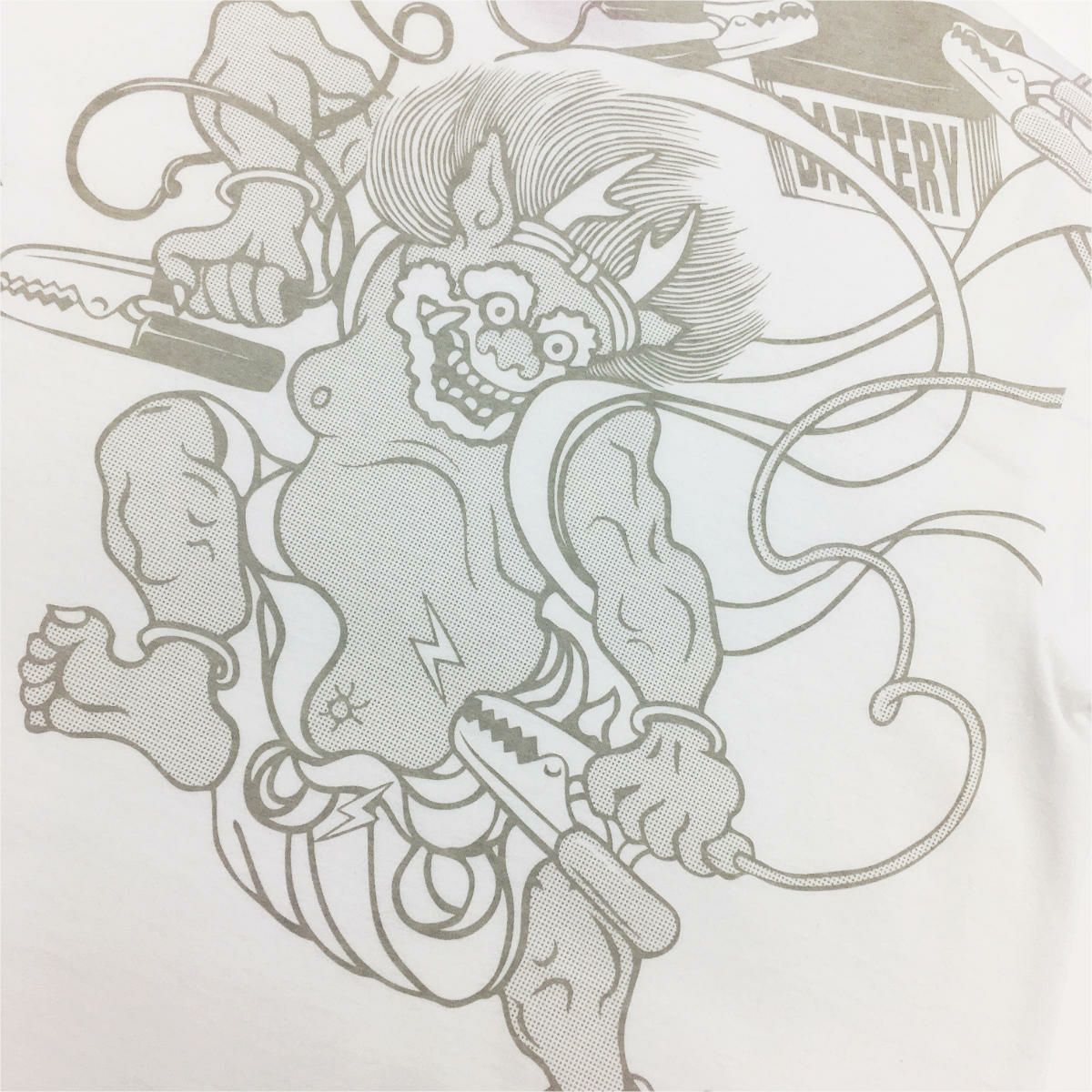 半袖tシャツ Fujin Raijin2 風神雷神2 Mサイズ カラー ホワイト Tシャツのojico