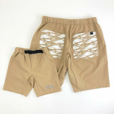 BLACK OJICOナイロンストレッチハーフパンツ「シュッセウオ」