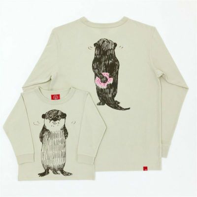 長袖Tシャツ（袖口リブ）「KAWAUSO」（かわうそ）