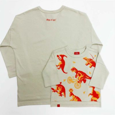 七分袖Tシャツ（ミニ裏毛）「JURASSIC SPORTS」（ジュラシック・スポーツ）
