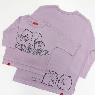 すみっコぐらし×OJICO 七分袖Tシャツ（ミニ裏毛）「はなかんむり」