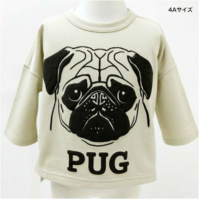 返品・交換不可商品]七分袖Tシャツ（ミニ裏毛）「PUG」（パグ） | T