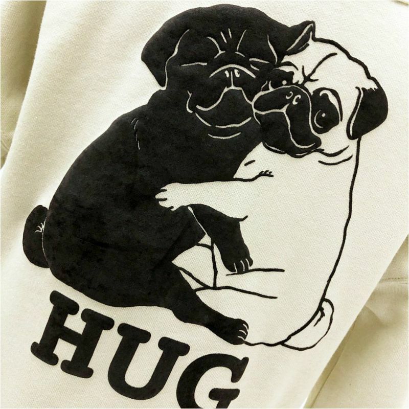 七分袖Tシャツ（ミニ裏毛）「PUG」（パグ）