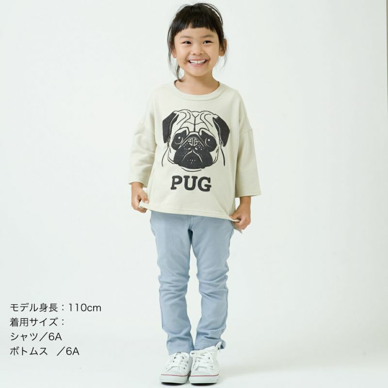 返品・交換不可商品]七分袖Tシャツ（ミニ裏毛）「PUG」（パグ） | T