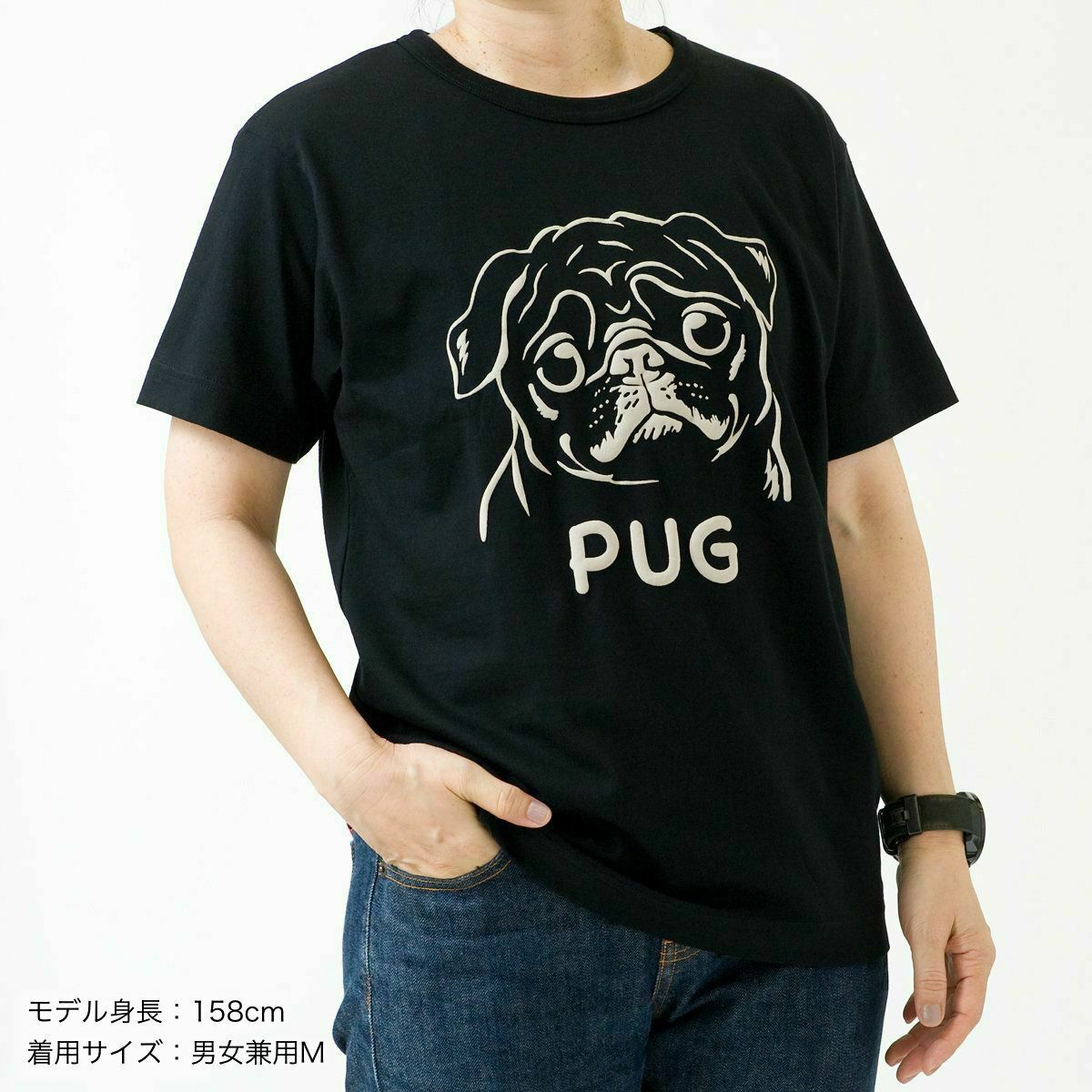 半袖Tシャツ「PUG2」（パグ2）バックのイメージ