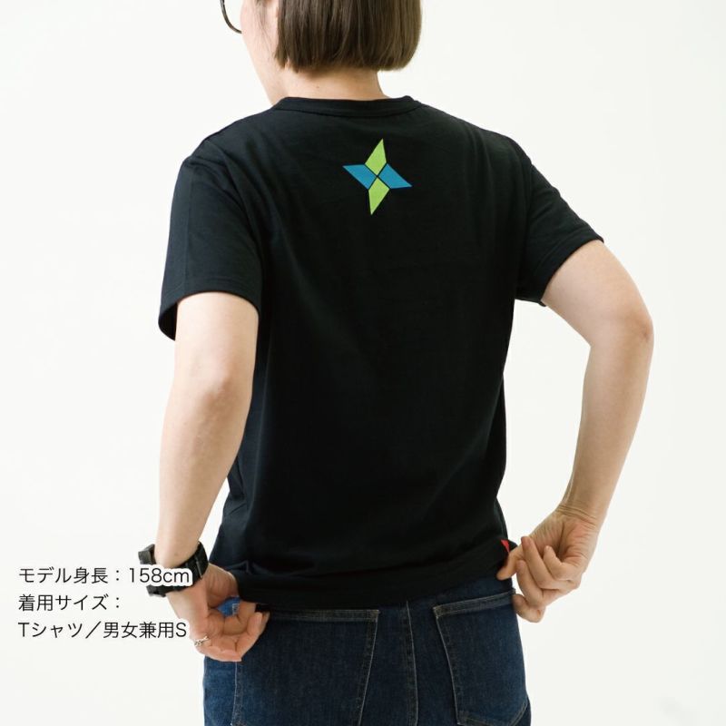 半袖Tシャツ「NINJA-STAR」（ニンジャスター）大人サイズ着用画像・後ろ