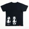 半袖Tシャツ「TANPANDA」（短パンだ）おとなサイズ後ろ写真ブラック