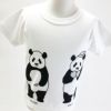 半袖Tシャツ「TANPANDA」（短パンだ）こどもサイズ正面写真ホワイト