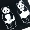 半袖Tシャツ「TANPANDA」（短パンだ）おとなサイズ正面アップ写真ブラック