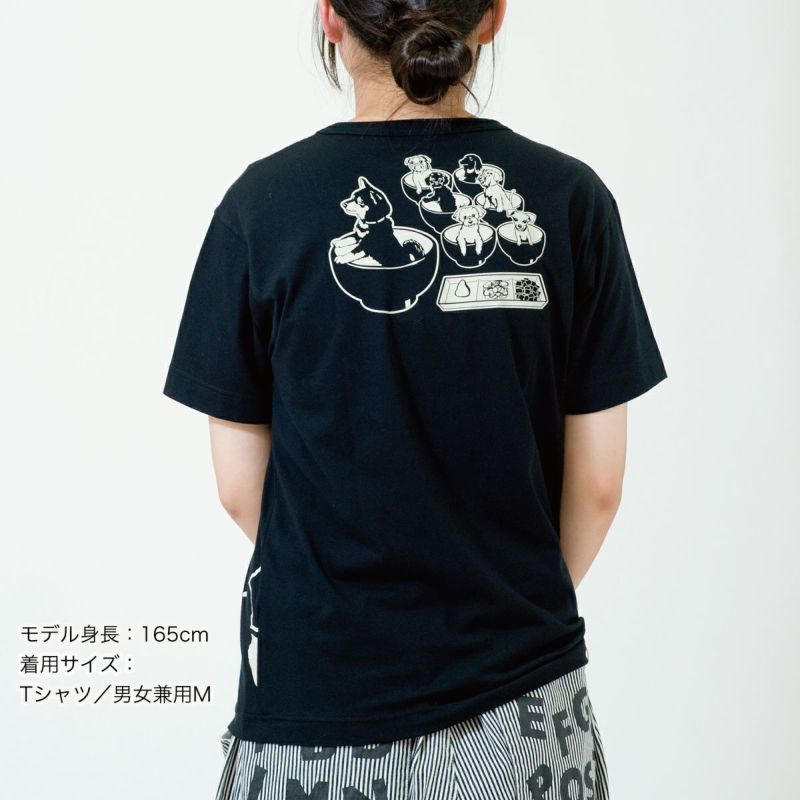 半袖Tシャツ「WANKO2」（わんこ2）大人サイズ着用画像・後ろ