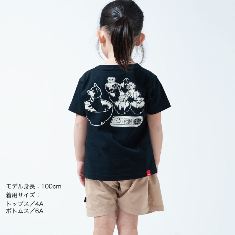 半袖Tシャツ「WANKO2」（わんこ2）子供サイズ着用画像・後ろ