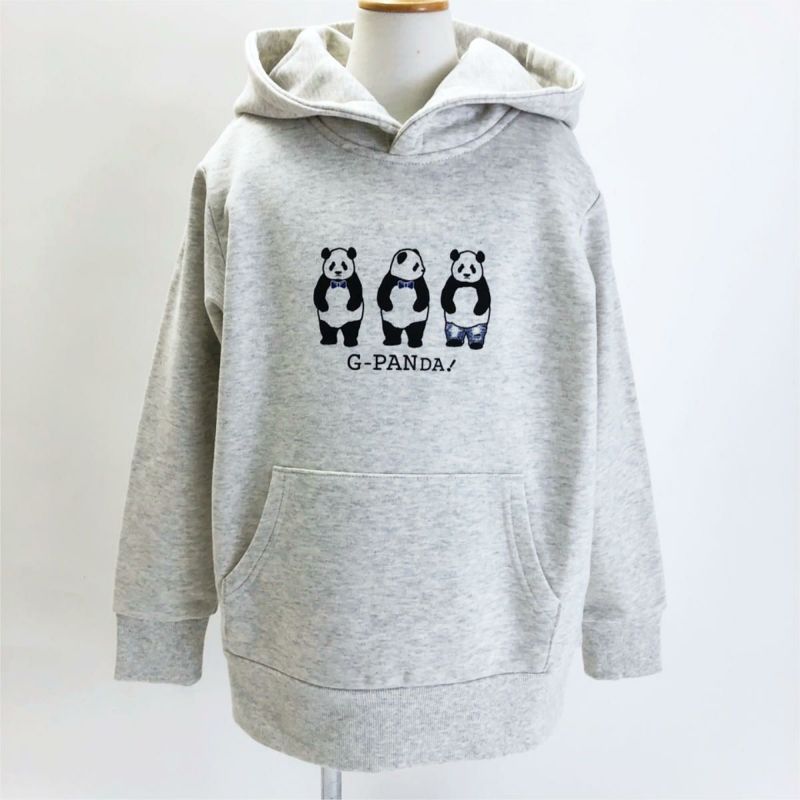 オジコ　G-PANDA パンダデザイン パーカー Sサイズ グレー パーカ「G-PANDA」（Gパンだ） | TシャツのOJICO