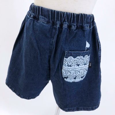 プリーツキュロットパンツ「レース」