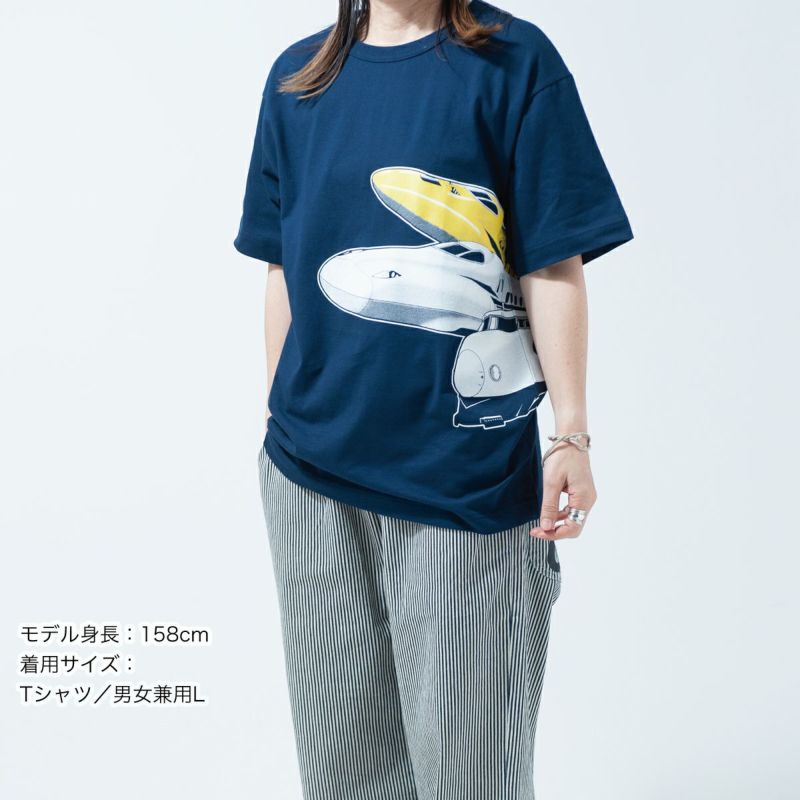 【関税込】 半袖 Tシャツ - グレー:イエロー ポリ麻プリント半袖Tシャツ【洗濯機OK