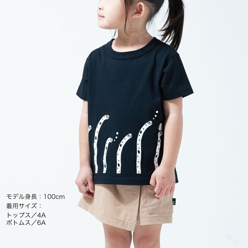 半袖Tシャツ「CHIN！　ANAGO」（チン！アナゴ）子供サイズ着用画像・前