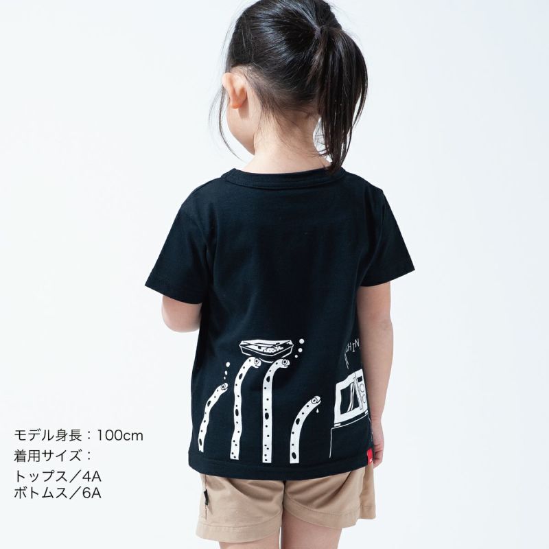 半袖Tシャツ「CHIN！　ANAGO」（チン！アナゴ）子供サイズ着用画像・後ろ