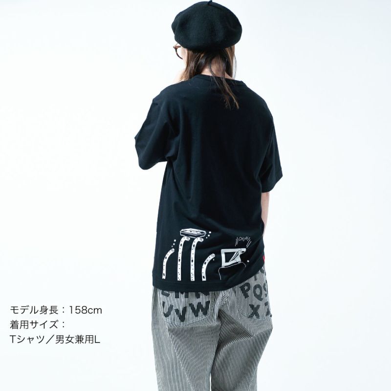 半袖Tシャツ「CHIN！　ANAGO」（チン！アナゴ）大人サイズ着用画像・後ろ