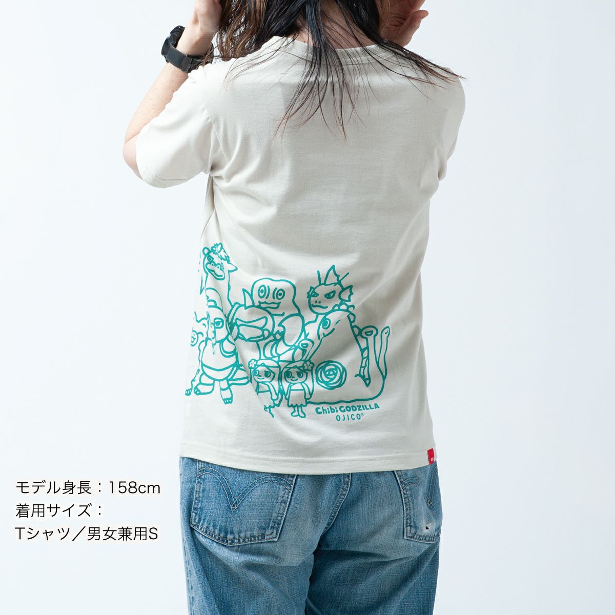 日本製 半袖Tシャツ ゴジラ-1.0｜OJICO 蓄光Tシャツ ユニセックス キッズ レディース 日本製 半袖Tシャツ ゴジラ｜OJICO コラボTシャツ『オールスター』 ユニセックス キッズ レディース メンズ ホワイト レッド