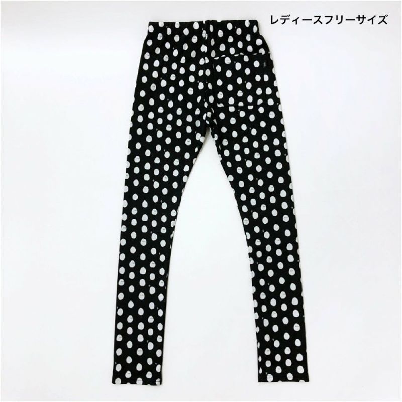 ジャガードレギンス「SHIMAENAGA DOTS」（シマエナガのみずたま